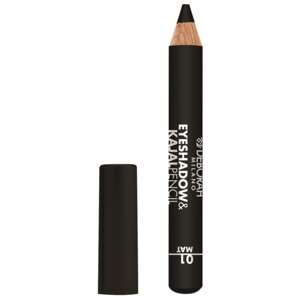 Тени-карандаш для век Deborah Eyeshadow&Kajal Pencil, тон 01 матовый чёрный, 2 г