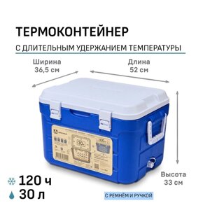 Термоконтейнер "Арктика", 30 л, 52 Х 36.5 х 33 см, синий