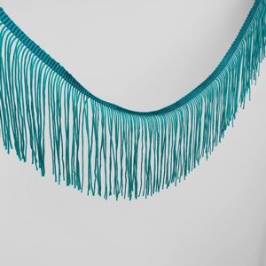 Тесьма декоративная «Бахрома», 10 см, 5 0,5 м, цвет изумрудный