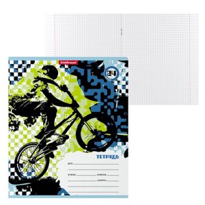 Тетрадь 24 листа в клетку ErichKrause "ErichKrause Cyclist", обложка мелованный картон, блок офсет, с принтом