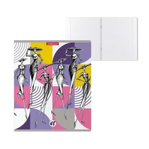 Тетрадь 48 листов в клетку ErichKrause "Fashion Sketch", обложка мелованный картон, матовая ламинация, блок офсет белизной 100%