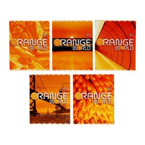 Тетрадь 96 листов в клетку "Оранжевый мир! обложка мелованный картон, блок 65г/м2, МИКС