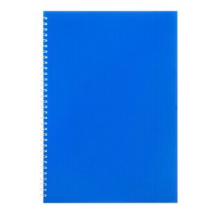 Тетрадь на гребне A4 48 листов в клетку "Синяя", пластиковая обложка, блок офсет