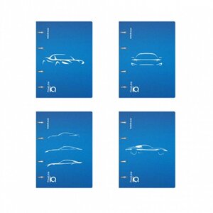 Тетрадь на кольцах А5 100 листов клетка ErichKrause IQ FineLine Mirage пластиковая обложка синяя, блок офсет 80 г/м²белизна 100% микс