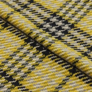 Ткань пальтовая жаккард, ширина 150 см, цвет жёлтый