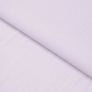 Ткань плательная хлопок, креш, ширина 135 см, цвет светло-сиреневый