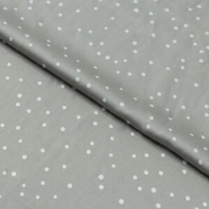 Ткань плательная сатин набивной, стрейч, ширина 150 см, цвет серый