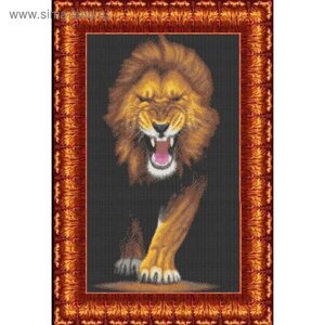 Ткань схема для бисера и креста «Хищники-лев»