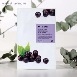 Тканевая маска для лица с экстрактом ягод асаи MIZON Joyful Time Essence Mask Acai Berry, 23 г