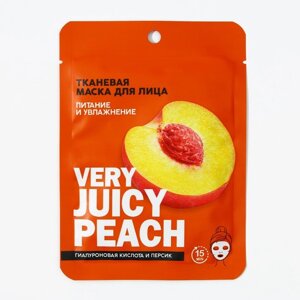 Тканевая маска для лица с гиалуроновой кислотой Very juicy peach, питание и увлажнение, PICO MIKO