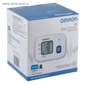 Тонометр на запястье OMRON RS2 HEM-6121-RU, автоматический, манжета 13.5-21.5, 2хААА