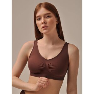 Топ женский Shaper with cup spalla larga, размер S/M, цвет cocoa