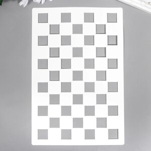 Трафарет пластиковый "Шахматная доска" 24х16 см