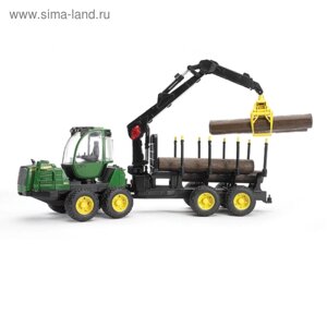 Трактор John Deere 1210E, с прицепом