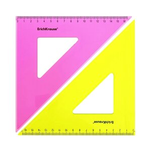 Треугольник 16 см ErichKrause "Neon", 45°микс
