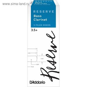 Трости Rico DER05355 Reserve для кларнета бас, размер 3.5+5шт