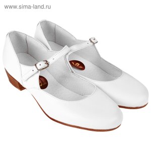 Туфли народные женские, длина по стельке 22,5 см, цвет белый