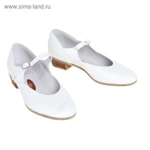 Туфли народные женские, длина по стельке 26 см, цвет белый