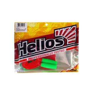 Твистер Helios Credo Double Tail Lime & Red, 9 см, 5 шт. (HS-28-021)