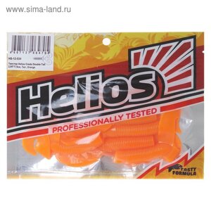 Твистер Helios Credo Double Tail Orange, 7.5 см, 7 шт. (HS-12-024)