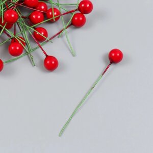 Тычинки для цветов "Шарик красный" d=0,8 см 6х0,8х0,8 см