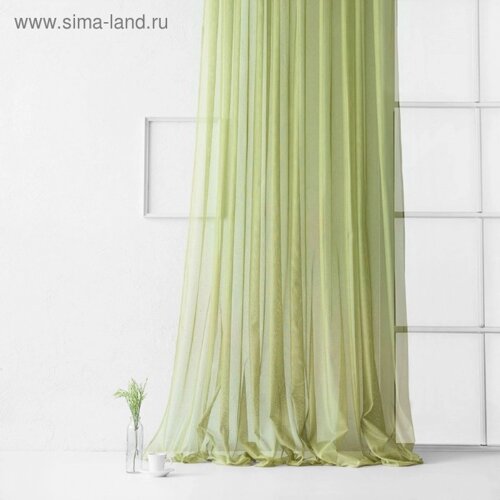 Тюль «Стори», размер 500х270 см, цвет зелёный