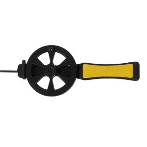 Удочка зимняя, ручка пластик, диаметр катушки 5.5 см, направляющая лески, желтая, HFB-15