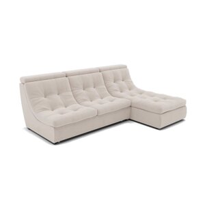 Угловой диван «Монако 2», механизм венеция, универсальный, велюр, цвет селфи 01