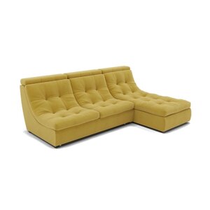 Угловой диван «Монако 2», механизм венеция, универсальный, велюр, цвет селфи 08