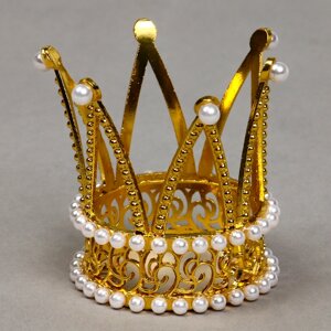 Украшение для торта "Корона принцессы", цвет золото