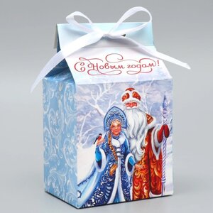 Упаковка для кондитерских изделий «С Новым годом! Дед Мороз со Снегрочкой, 8 10 16 см