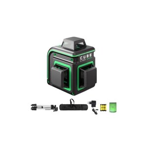 Уровень лазерный ADA CUBE 3-360 GREENProfessional Edition, до 40 м, 3 луча, 520 Нм