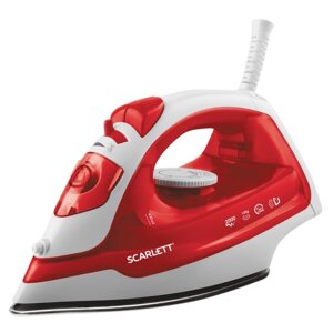 Утюг Scarlett SC-SI30S08, 2000 Вт, нержавеющая сталь, 40 г/мин, 180 мл, красный