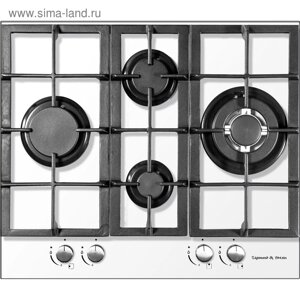 Варочная поверхность Zigmund & Shtain MN 114.61 W, газовая, 4 конфорки, белая