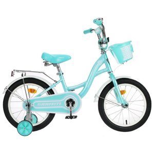 Велосипед 14" GRAFFITI Premium Girl, цвет мятный/белый