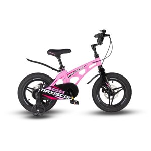 Велосипед 14 Maxiscoo COSMIC Deluxe Plus, цвет Розовый Матовый