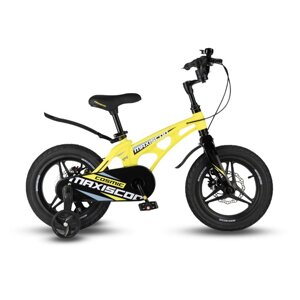 Велосипед 14 Maxiscoo COSMIC Deluxe Plus, цвет Желтый Матовый