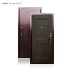 Входная дверь ARGUS «Гранд Венге», 970 2050 левая, цвет антик медь / венге