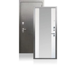 Входная дверь «ДА96 Антураж», 870 2050 мм, левая, цвет антик серебро / роял вуд белый