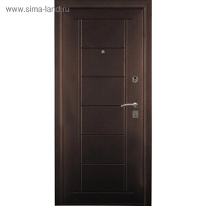Входная дверь «ДОРЭКО 5», 2066 980 мм, правая, цвет антик медь