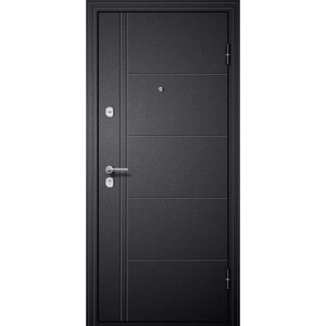 Входная дверь «М1», 8602050 мм, левая, цвет чёрный шёлк / белый