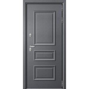 Входная дверь «Titan 2», 9602050 мм, левая, цвет серый муар / бетон графит