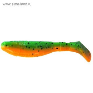 Виброхвост Helios Chubby Pepper Green & Orange, 9 см, 5 шт. (HS-4-018)
