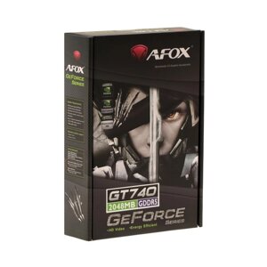 Видеокарта afox GT740 LP single fan, 2гб, 128bit, GDDR5, DVI, HDMI, VGA, HDCP