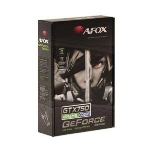 Видеокарта afox GTX750, 4гб, 128bit, GDDR5, DVI, HDMI, VGA, HDCP