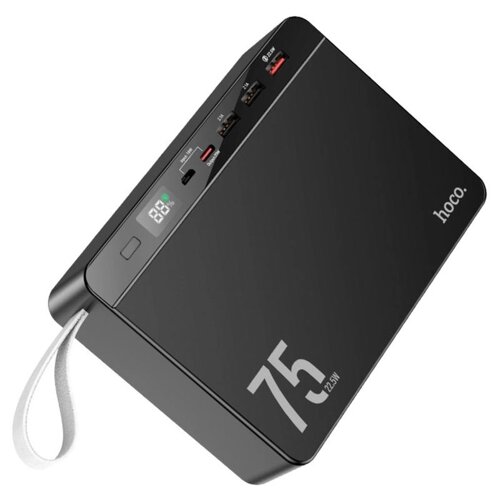 Внешний аккумулятор Hoco J94, 75000 мАч, 1 USB, 3 А, дисплей, чёрный