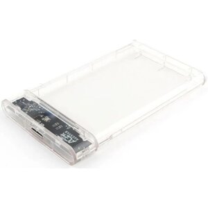 Внешний корпус для HDD/SSD AgeStar 3UB2P4C SATA III USB3.0, пластик, прозрачный, 2.5"