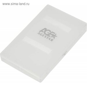 Внешний корпус для HDD/SSD AgeStar SUBCP1 SATA пластик белый 2.5"