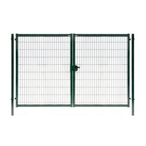 Ворота распашные "Формика эконом" б/замка , 3,5мм 2,03х4,0м, RAL 6005 зеленый,