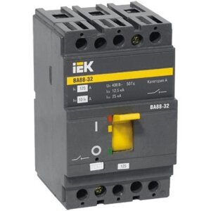 Выключатель автоматический IEK, трехполюсный, 40 А, ВА 88-32, SVA10-3-0040